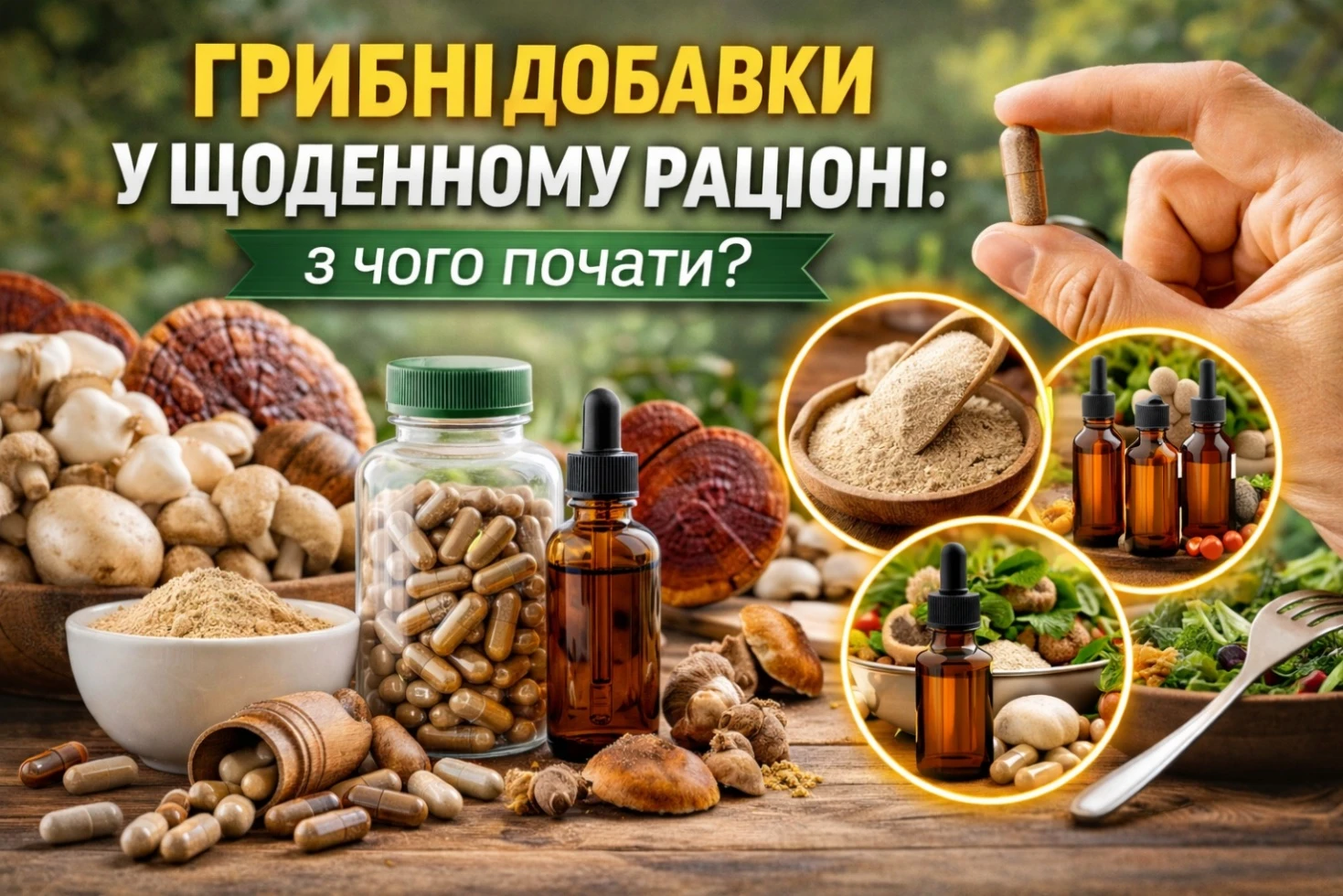 Грибні добавки у щоденному раціоні: з чого почати?